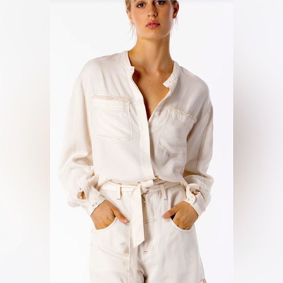 “MAAC LONDON” WESTERN INSPIRED HARLEY ECRU TOP! NEW WITH TAGS! Size S. - Picture 2 of 9